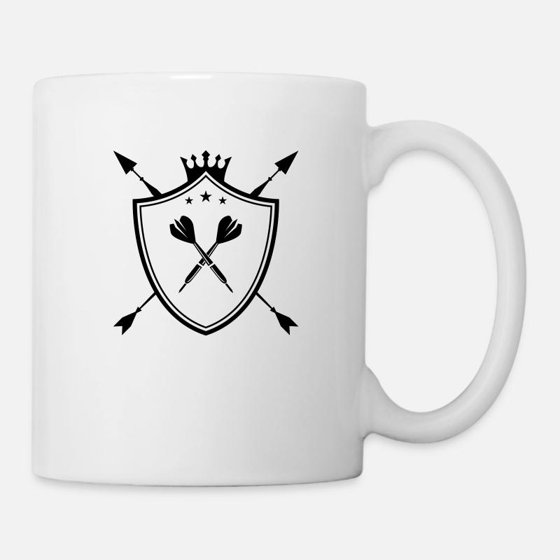 dart wappen - Tasse - Weiß