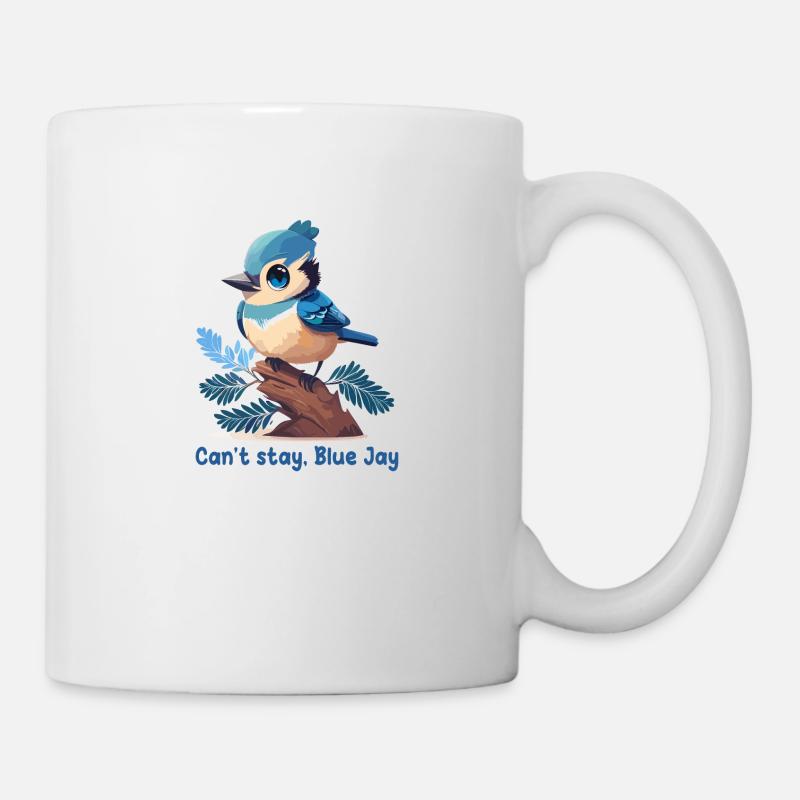 Can't stay, Blue Jay - Mug blanc - blanc