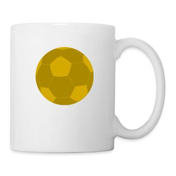 Ballon de foot en or - Mug blanc - blanc - Droite