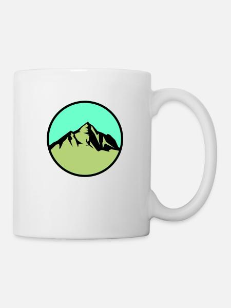 berge - Tasse - Weiß