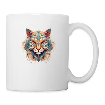 Mandala tiger cat - Mug - white - Right