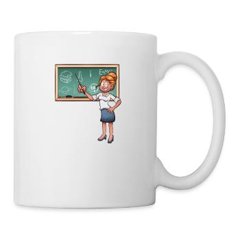 Enseignante de dessin animé - Mug blanc - blanc - Droite