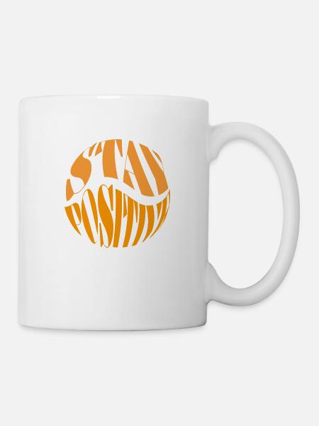 Restez positif - Mug blanc - blanc
