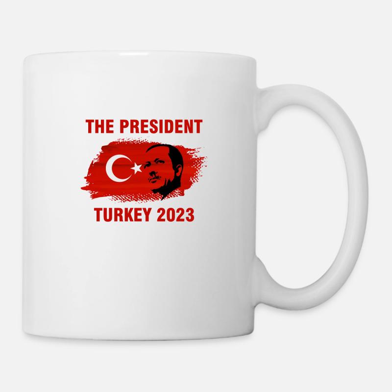 Le président Recep Tayyip Erdogan Turquie 2023 - Mug blanc - blanc