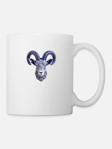 Ceramic deer head - Mug - white