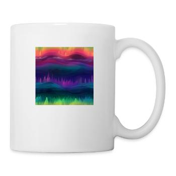 Aurora Dreams: Kollektion der Polarlichter - Tasse - Weiß - Rechts