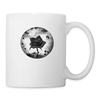 schwarze Rose Goth Gothic - Tasse - Weiß - Rechts