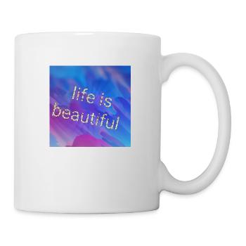 Life is beautiful - Mug - white - Right