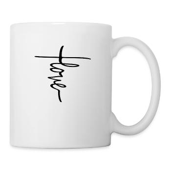 Croix d’amour - Mug blanc - blanc - Droite