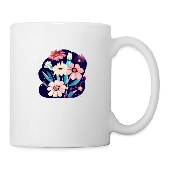 Flowers Bouquet Floristry Nature Flower meadow - Mug - white - Right