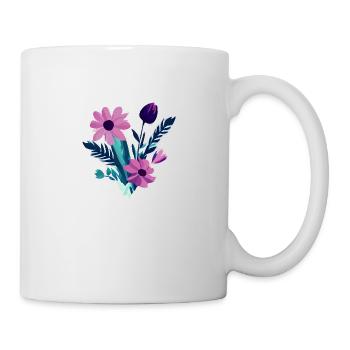 Flowers Bouquet Purple Plant Plants - Mug - white - Right