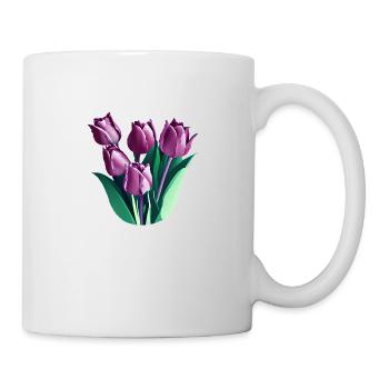 Blumen Blumenstrauß Floristik - Tasse - Weiß - Rechts