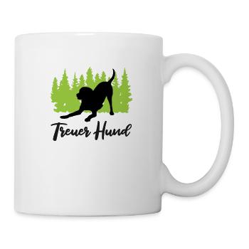 "Treuer Hund: Loyale Begleitung" - Tasse - Weiß - Rechts