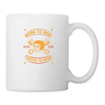 Born To Ride MC Skull Motorcycle Design - Mug - white - Right