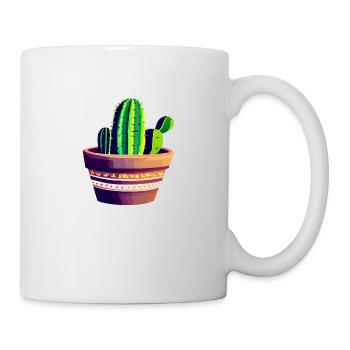 Kaktus Pflanze Botanik Artenvielfalt - Tasse - Weiß - Rechts