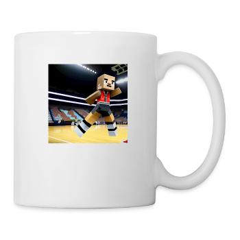 “His Airness" im Pixel-Land! Basketball shirt - Tasse - Weiß - Rechts