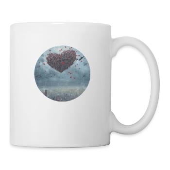Make love Not war Frieden Krieg Liebe Romantik - Tasse - Weiß - Rechts