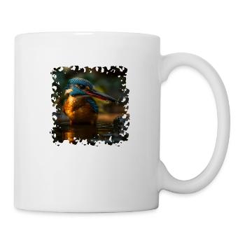 Der Eisvogel, auch Juwel des Flusses genannt - Tasse - Weiß - Rechts