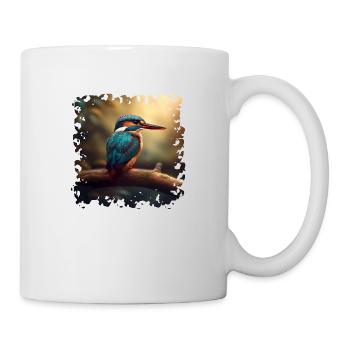 Kingfishers live on bodies of water - Mug - white - Right