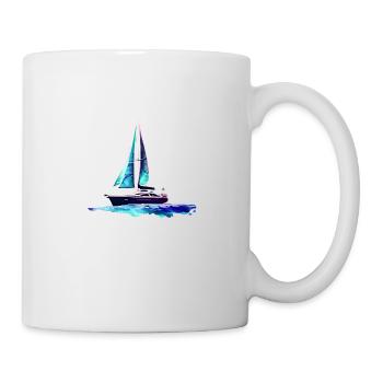 Segelschiff Segeln Segelsport Segler Segelboot - Tasse - Weiß - Rechts