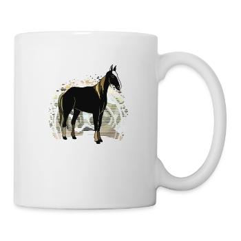 Pferd - Tasse - Weiß - Rechts