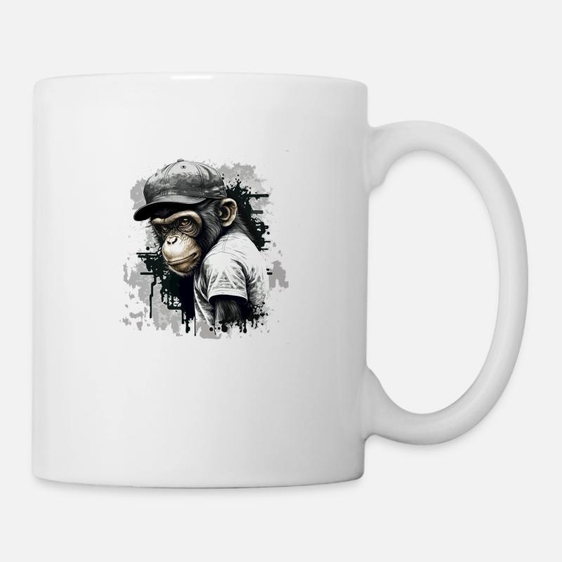 cute baby monkey - Mug - white