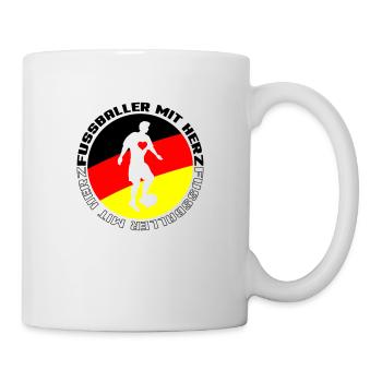 fussballer mit herz deutschland 3 - Tasse - Weiß - Rechts