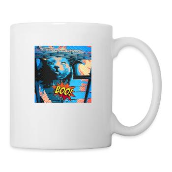 Crazy Cat Retro Style - Tasse - Weiß - Rechts