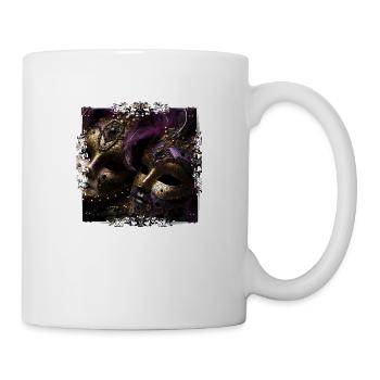 Jede Maske erzählt ihre eigene Geschichte - Tasse - Weiß - Rechts