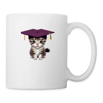 Bachelor Cat Studies Graduate School Leaving Certificate - Mug - white - Right