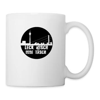 düsseldorf,skyline,kreis,leck mich inne täsch - Tasse - Weiß - Rechts