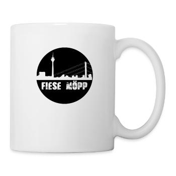 düsseldorf,skyline,kreis,fiese möpp - Tasse - Weiß - Rechts