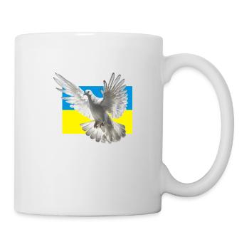 Friedenstaube Ukraine Geschenk - Tasse - Weiß - Rechts