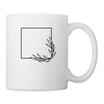 Willow leaf Boho Floral Wreath 6 - Tasse - Weiß - Rechts