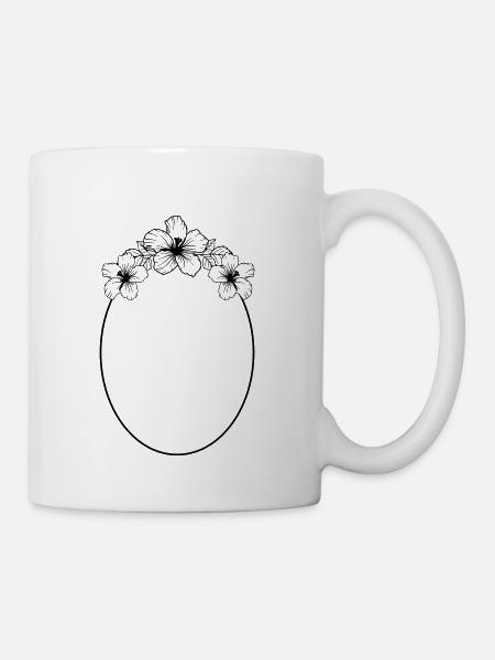 Hibiscus Boho Flower 3 - Tasse - Weiß