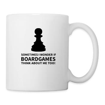 boardgame chess backgammon game night - Tasse - Weiß - Rechts