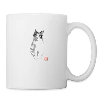 interrogative cat - Mug blanc - blanc - Droite