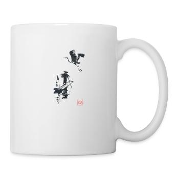 fisherman and storke - Mug blanc - blanc - Droite