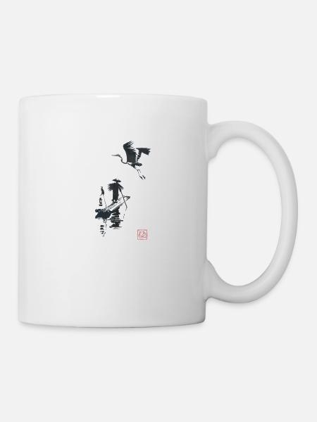 Fischer und Storch - Tasse - Weiß