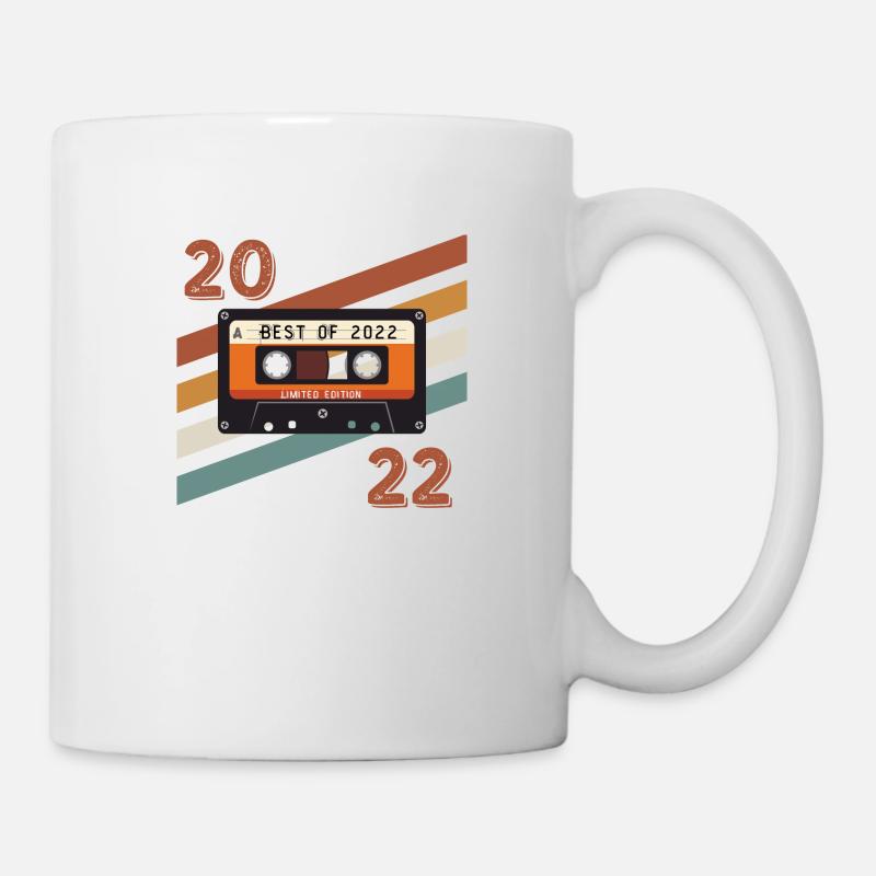 2022 rétro vintage anniversaire - Mug blanc - blanc