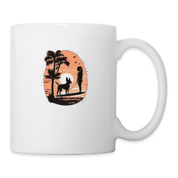 French Bulldog | SUP Stand Up Paddling Surf Girl - Mug - white - Right