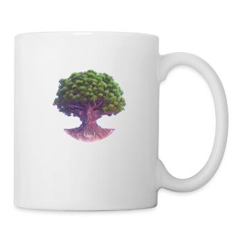 Lebensbaum Meditation Baum des Lebens Yoga - Tasse - Weiß - Rechts