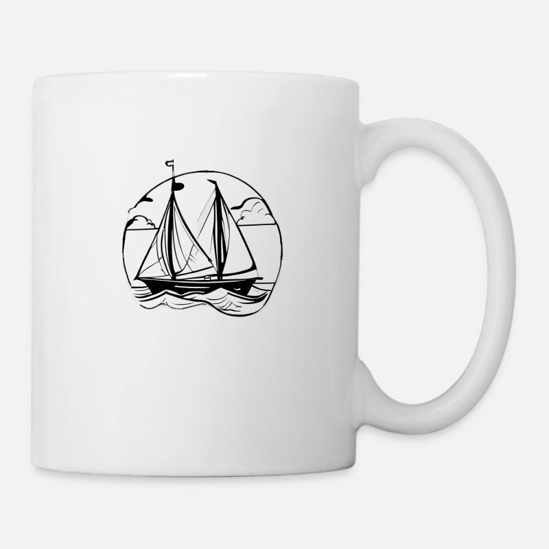 Sailor Sailing Ship Sailing Sailing Sailing Sail: - Mug blanc - blanc