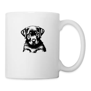 Labrador propriétaire chiot Labrador Retriever - Mug blanc - blanc - Droite
