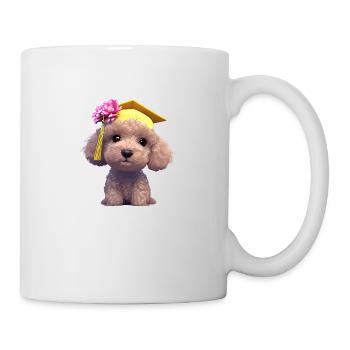 Diplôme Bachelor Poodle Study Dogs - Mug blanc - blanc - Droite