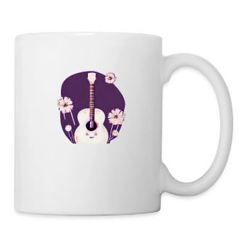Guitar Musical Instrument Guitarist Plucked Instrument - Mug - white - Right