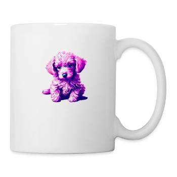 Pudel Hundehalter Pudelwelpe Hundewelpe Hundeliebe - Tasse - Weiß - Rechts