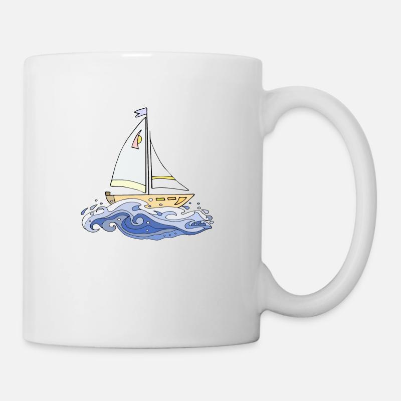 Segelboot - Tasse - Weiß