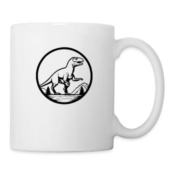 Dino Dinosaurier Dinosaurs Paläontologie - Tasse - Weiß - Rechts