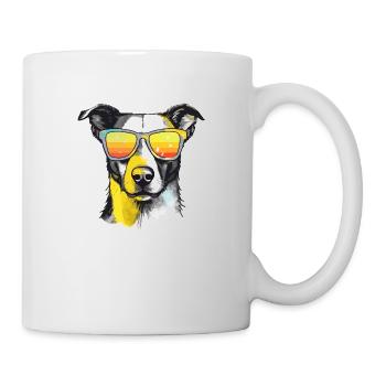 Roxo le chien à lunettes - Mug blanc - blanc - Droite